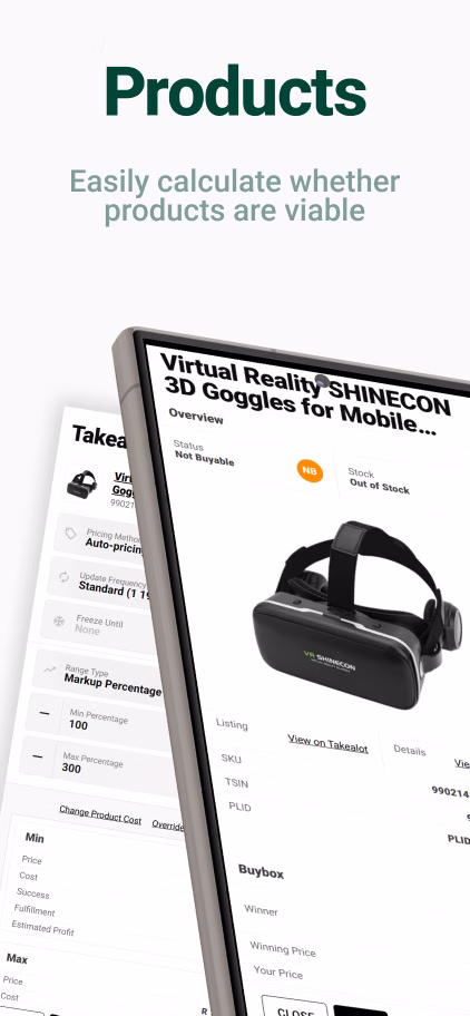 Products in the Palmetrics app: work out whether a product is viable