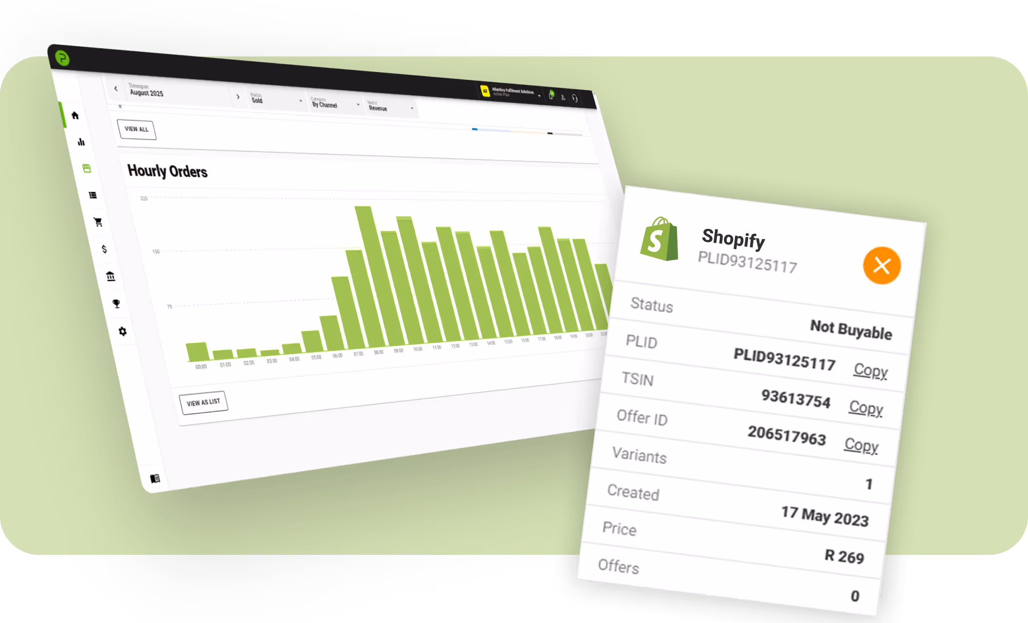 Sales analytics dashboard